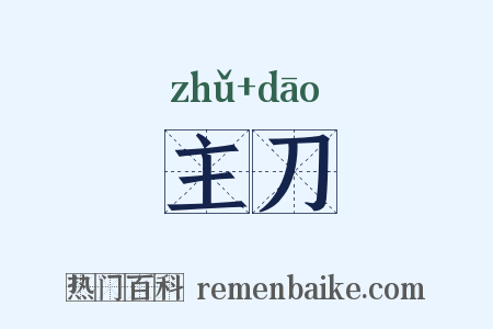 主刀是什么意思的图片